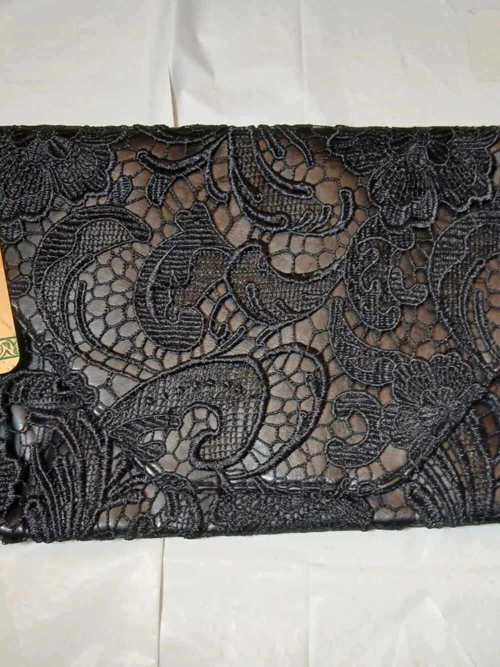 Jessica Simpson Black Envelope Clutch Purse Lace NWT